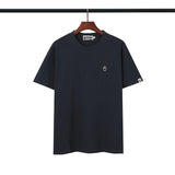 Bathing Ape T Shirt Embroidered Ape Head Short Sleeve Cotton T-shirt