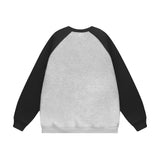 Men Hoodie Raglan Sleeve round Neck Sweater Men's Spring and Autumn Loose Casual