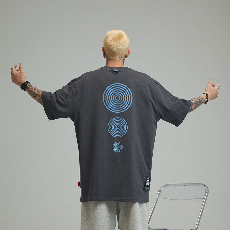 Men T Shirt High Street Fashion Brand Short Sleeve Men's Loose T-shirt Men