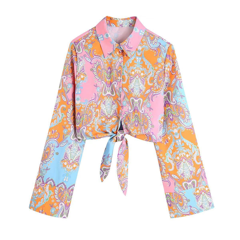 Women T-Shirt Women's Printed Long Sleeve Shirt Shorts Casual