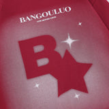 Men Hoodie Star Letters Printed Pullover Sweatshirt