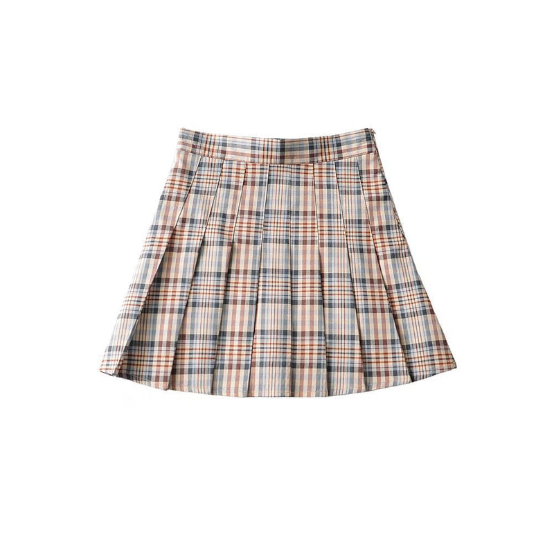 Women Skirt High Waist Preppy Style Skirt