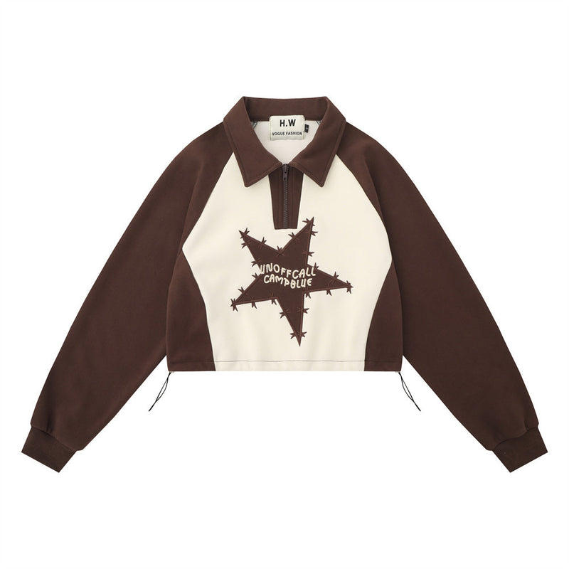 Women Hoodie Short Sweater Women's Long Sleeve Autumn Top