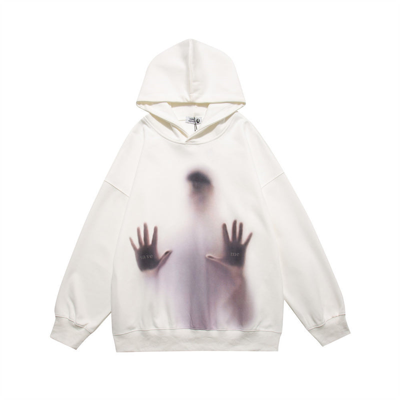 Men Hoodie Figure Print Hooded Pullover