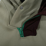 Men Fleece Lined Hoodie Stitching Hooded Hooded Sweaters Menswear Loose Pullover