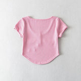 Women T-Shirt Short Sleeve Tight T-shirt Top
