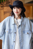 Unisex Jacket Autumn Washed Jacquard Denim Coat Women's Clothing