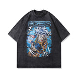 Men T Shirt Printed Distressed Short-Sleeved T-shirt Men and Women Vintage