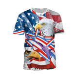National Flag Day T Shirts Printed Outdoor All-Matching Short Sleeve T-shirt