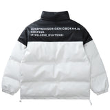 Men Cotton Mixed Jacket Coat Pattern Cotton Coat Jacket Men's Winter Loose Stitching Thickening