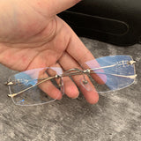 CHH Chrome Hearts Glasses Frame Perforated Business Frameless