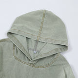Men Denim Jacket Washed and Worn Hooded Denim Jacket Men's Loose Spring and Autumn Denim Sweatshirt
