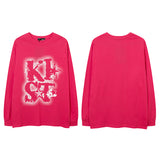 Men Long Sleeve Shirt Letter Printing Couple's Tops Street Casual Long Sleeve T-shirt Men and Women
