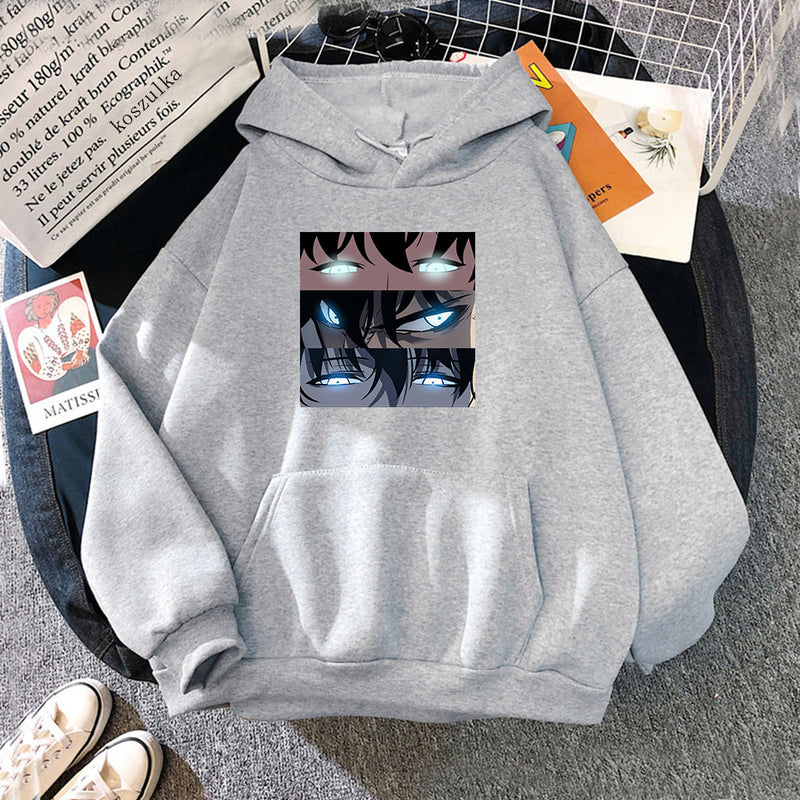 Sung Jin Woo Eyes Solo Leveling Hoodie Harajuku Men Women