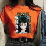 Anime T Shirt Zenin Maki Graphic Printed Round Neck