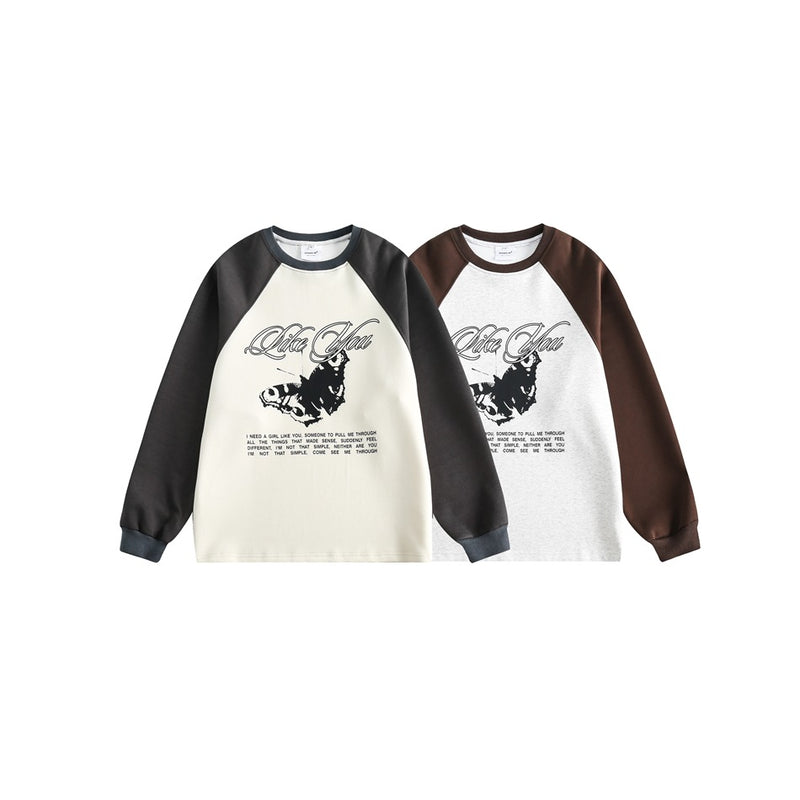 Unisex Hoodie Retro University Style Crew Neck Pullover Sweatshirt Boys and Girls Coat