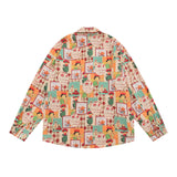 Men Long Sleeved T Shirt Cartoon Animation Long Sleeve Printed Shirt Boys Casual Loose Spring and Autumn