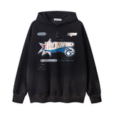 Unisex Vintage Hoodie hip hop gradual change hooded sweater