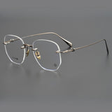 CHH Chrome Hearts Glasses Ultra-light pure titanium high-end rimless glasses frame