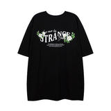 Men T Shirt Sweet Cool Abstract Oil Painting Print Short Sleeve T-shirt Loose