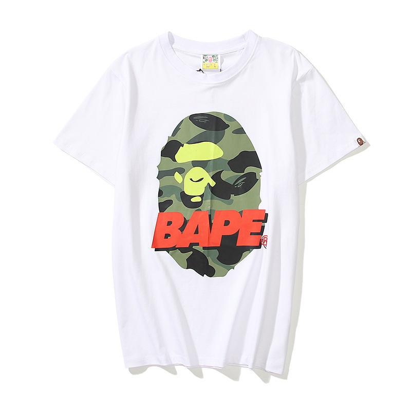 Bathing Ape T Shirt Summer Pink Letter Print Short-Sleeve T-shirt
