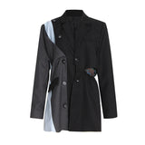 Frankie Shop Hourglass Blazer Autumn Fashion V-neck Long Sleeve