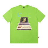 Men T Shirt Summer Retro Portrait Printing round Neck Short Sleeve