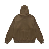 Men Fleece Lined Hoodie Hooded Sweater Loose Men's Clothing Ins Letter Embroidered Printed Pullover