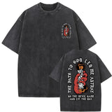 Washed Vintage Bad Omens Print T-shirt Funny Moth