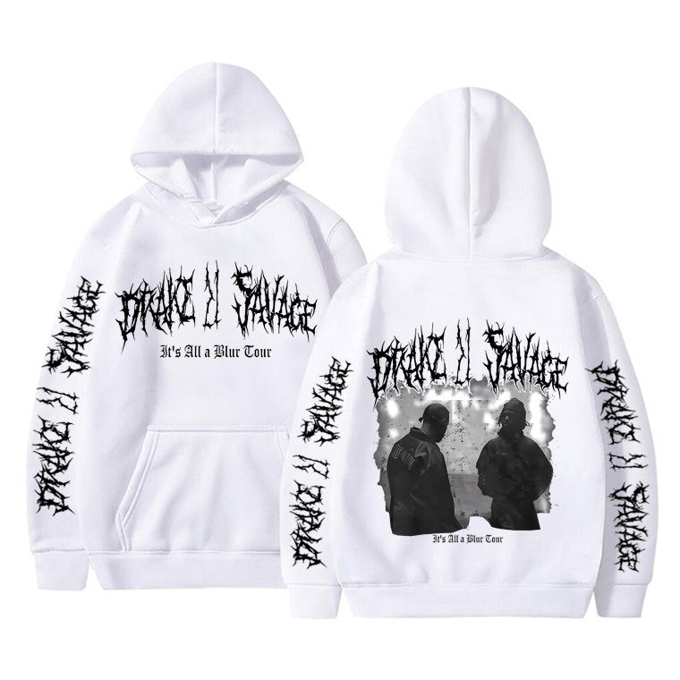 Hip Hop Rapper Drake Graphic Hoodie Rap 21 Savage Print