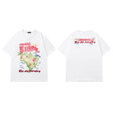 Men T Shirt Anime Print Casual All-Match Short-Sleeved T-shirt Men and Women