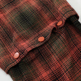 Men Long Sleeved T Shirt Plaid Long Sleeve Shirt Boys Sleeve Letter Lapel Shirt Coat