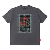 Men's T Shirt Printed Short-Sleeved T-shirt Men's and Women's Retro Distressed