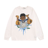 Men Long Sleeve Shirt Long Sleeve Bottoming T-shirt Men's and Women's Loose Top Autumn