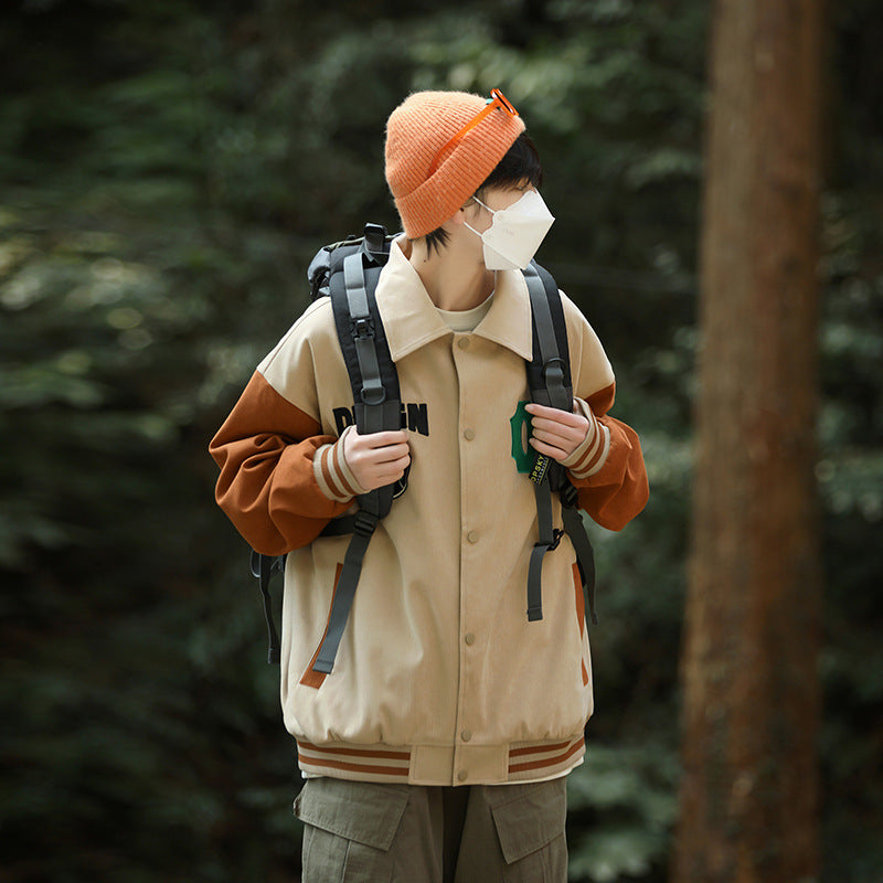Varsity Jacket Vintage Men's Spring and Autumn Jacket Men's Clothing
