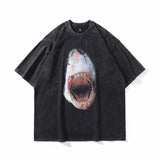 Men T Shirt Retro Style Personality Printed Short-Sleeved T-shirt Men and Women Couple Loose