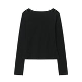 Women Long Sleeve T-Shirt Long Sleeve T-shirt Women's Spring and Autumn Casual Short