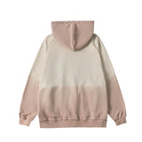 Men Fleece Lined Hoodie Fall/Winter Hoodie Men's Gradient Letter Embroidery Zipper Jacket