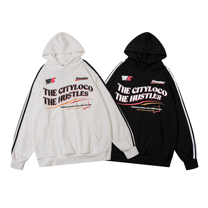 Unisex Vintage Hoodie print hooded sweater for men and women