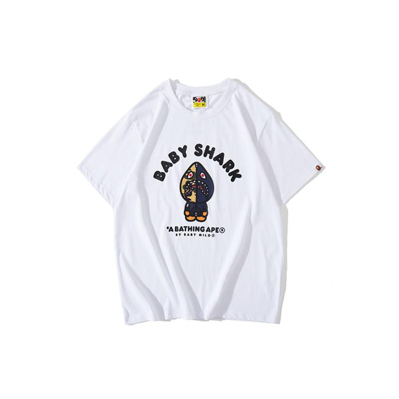 Bathing Ape T Shirt Spring/Summer Blue Shark Short Sleeve T-shirt Half Sleeve