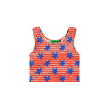 Women's Vest Printed Striped Short Style Summer Sleeveless