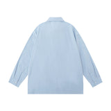 Men Long Sleeve T Shirt Men's Spring and Autumn Loose Chain Decoration Shirt