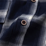 Men Long Sleeved T Shirt Retro Plaid Long Sleeve Shirt Men Spring Autumn Outerwear Tops Casual Loose