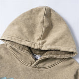 Men Hoodie Washed and Worn Hooded Sweater Men Autumn and Winter Loose Printed