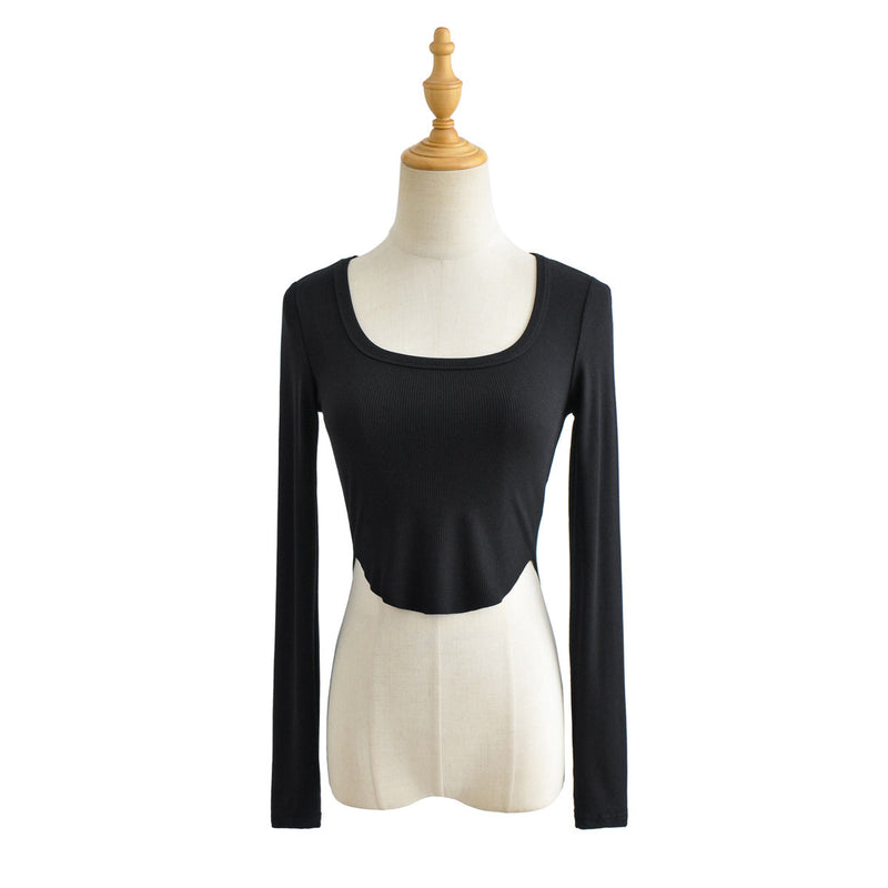 Women T-Shirt T-shirt Long Sleeve Short Top Women's Spring