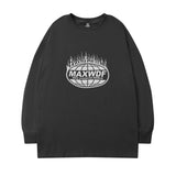 Men Long Sleeve Shirt Logo round Neck Long Sleeve T-shirt Men and Women Street Hip Hop Couple