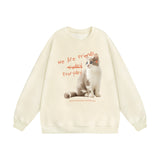 Men Hoodie Animal Cat Printing Sweatshirt