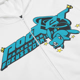 Men Fleece Lined Hoodie Letter Hooded Cardigan Sweater Men's Autumn and Winter Baggy Coat