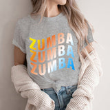 2024Zumba Letter Printed T Shirt Streetwear Funny Tshirt