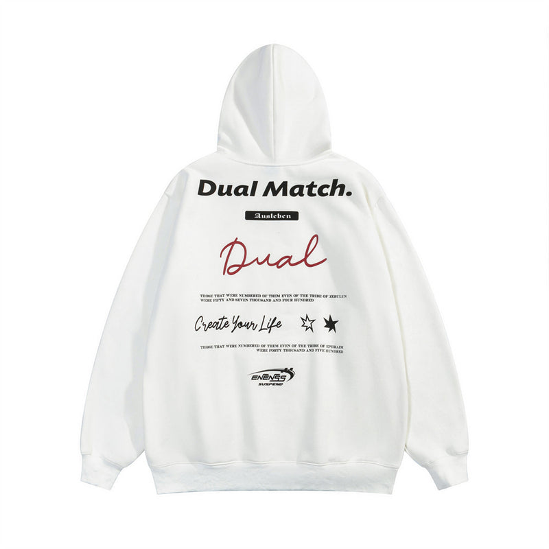 Men Hoodie Letter Printed Hoodie Men Spring and Autumn Leisure Loose Long Sleeve